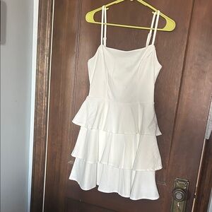 Trixxi White Tiered Dress